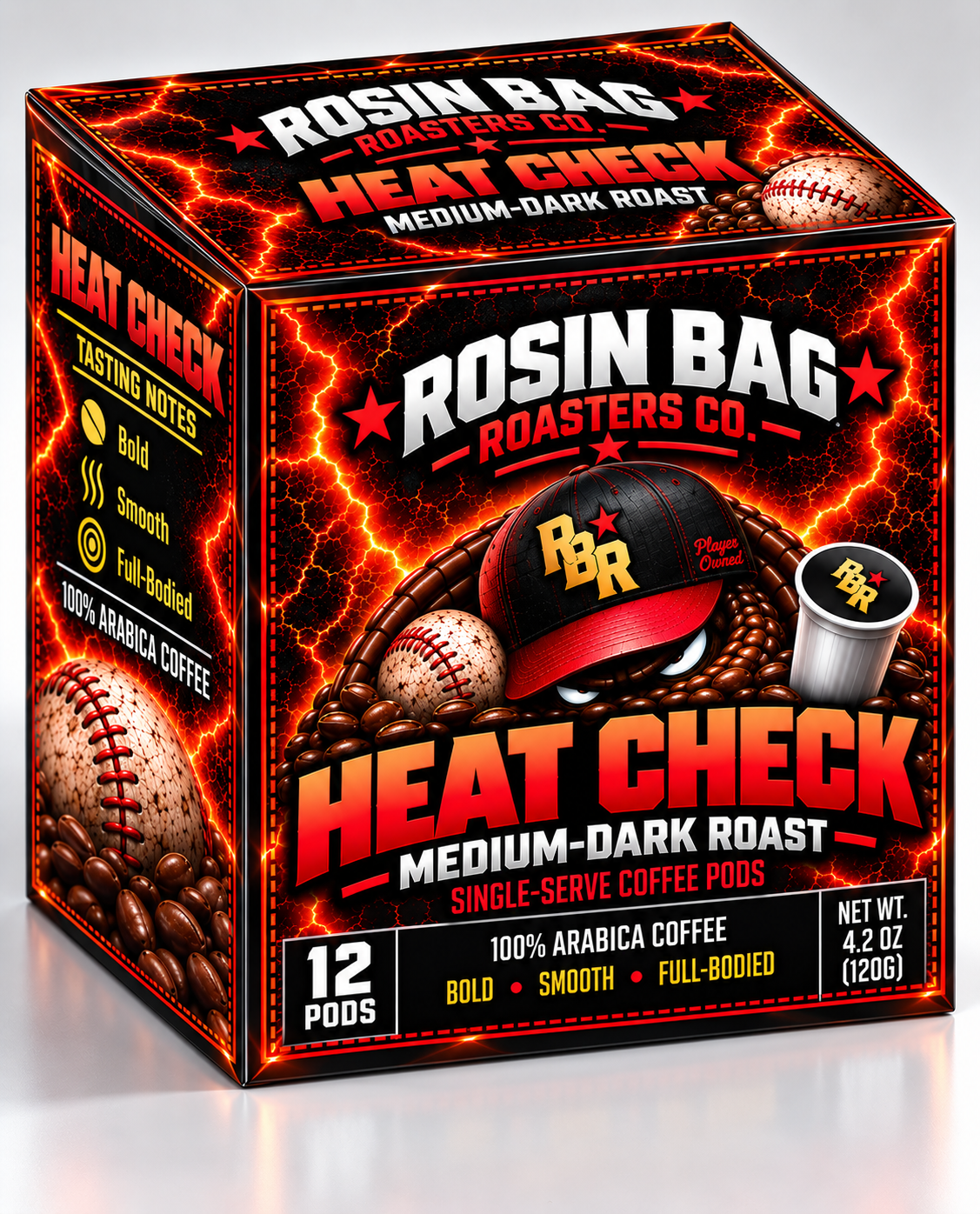 Heat Check Pods 3D Box Mockup