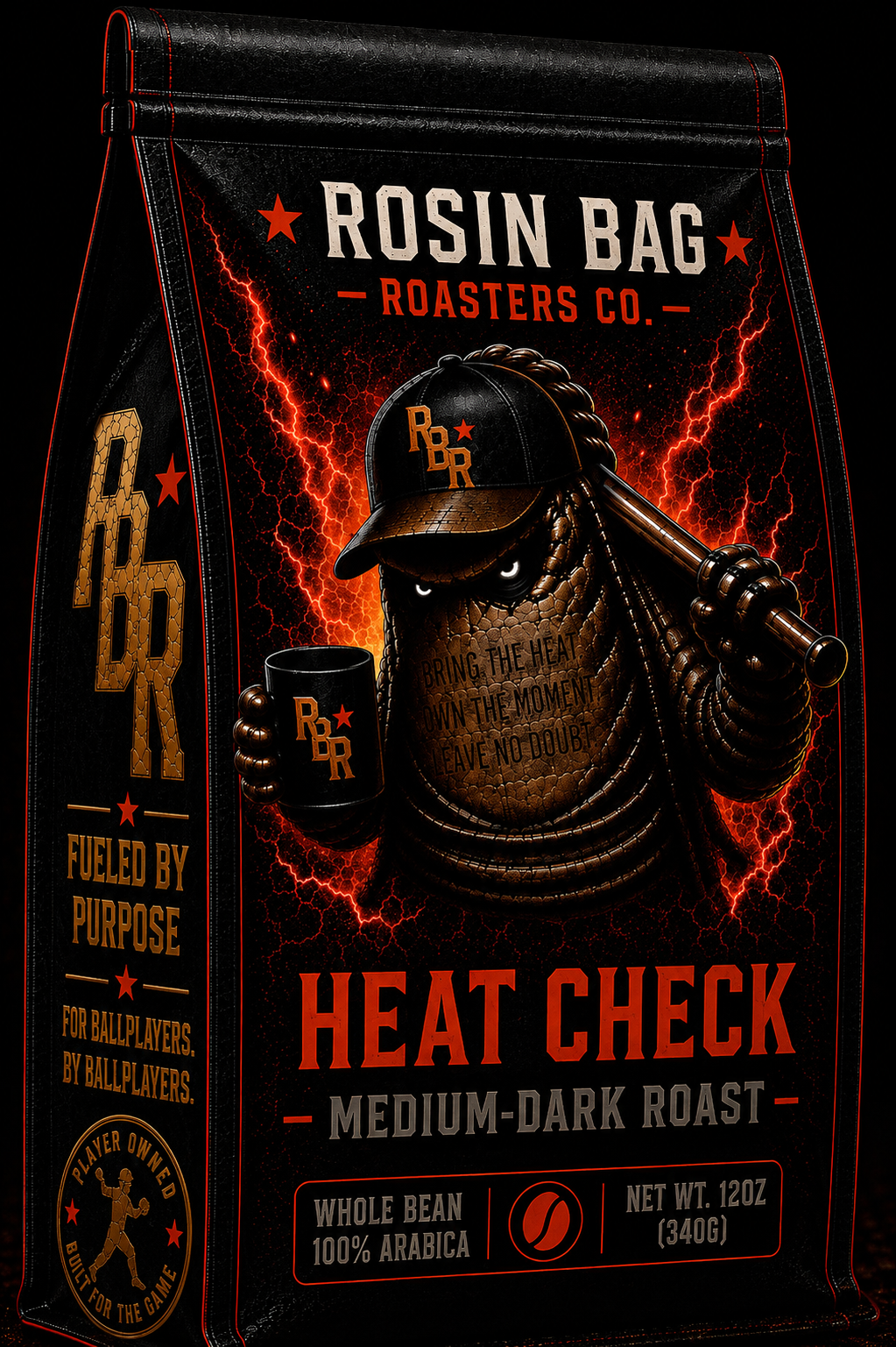 Heat Check Medium-Dark Roast front panel